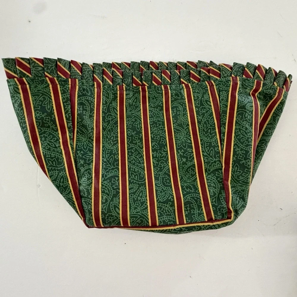 1990s Longaberger Imperial Stripe Basket Liners Christmas Holiday Vintage Lot 3